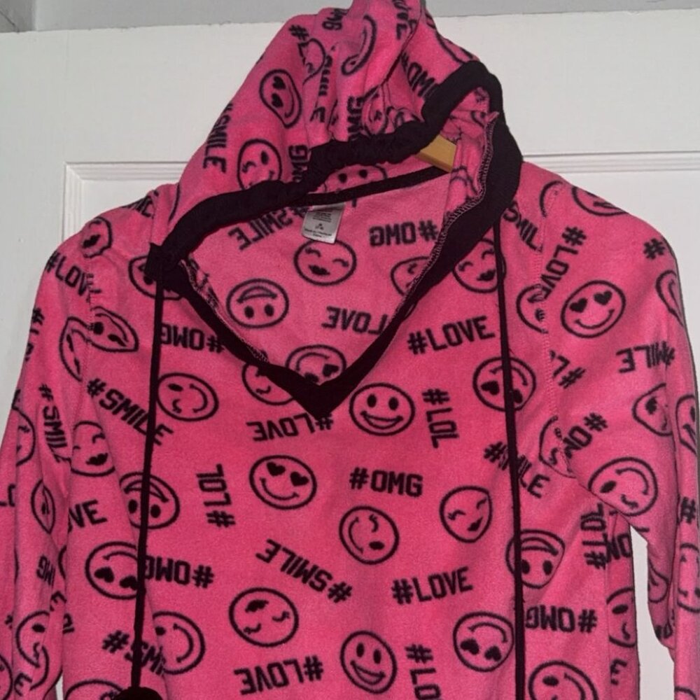 Pink Emoji Pom Hoodie